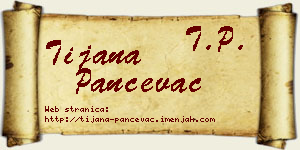 Tijana Pančevac vizit kartica
